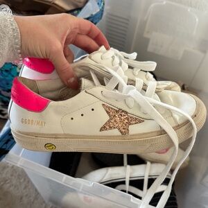 Kids GOLDEN GOOSE White and Pink Sneakers